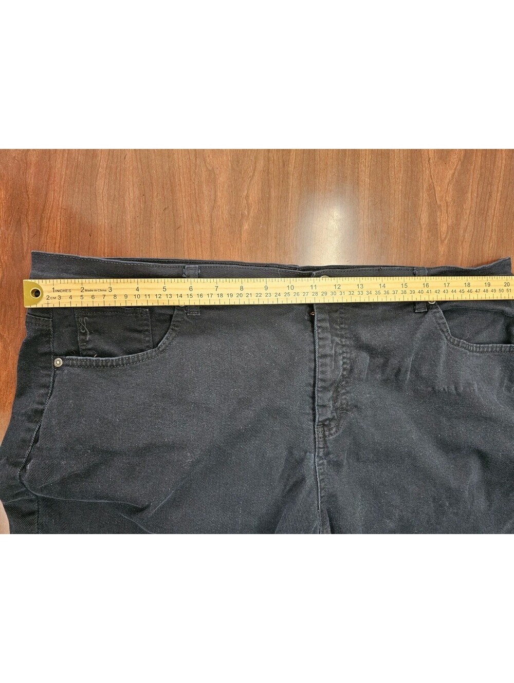 Style & Co Womens 20W Black Straight Leg Jeans Plus Size Stretch Denim Mid Rise - Picture 6 of 9